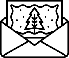 Christmas Card Sketch Style Svg Vector, Free Vectors File